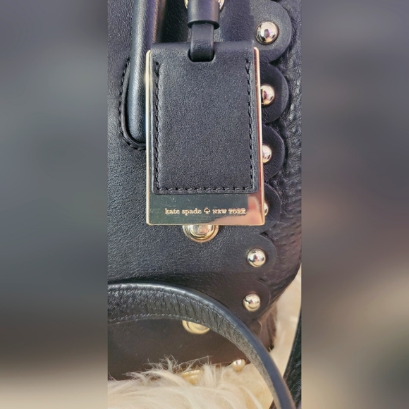 Kate Spade Madison Ave Collection Black Studded Mega Lane Satchel - Picture 3 of 12